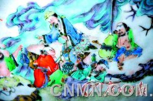 讀者提供的廣彩大碗圖片，小圖為細節