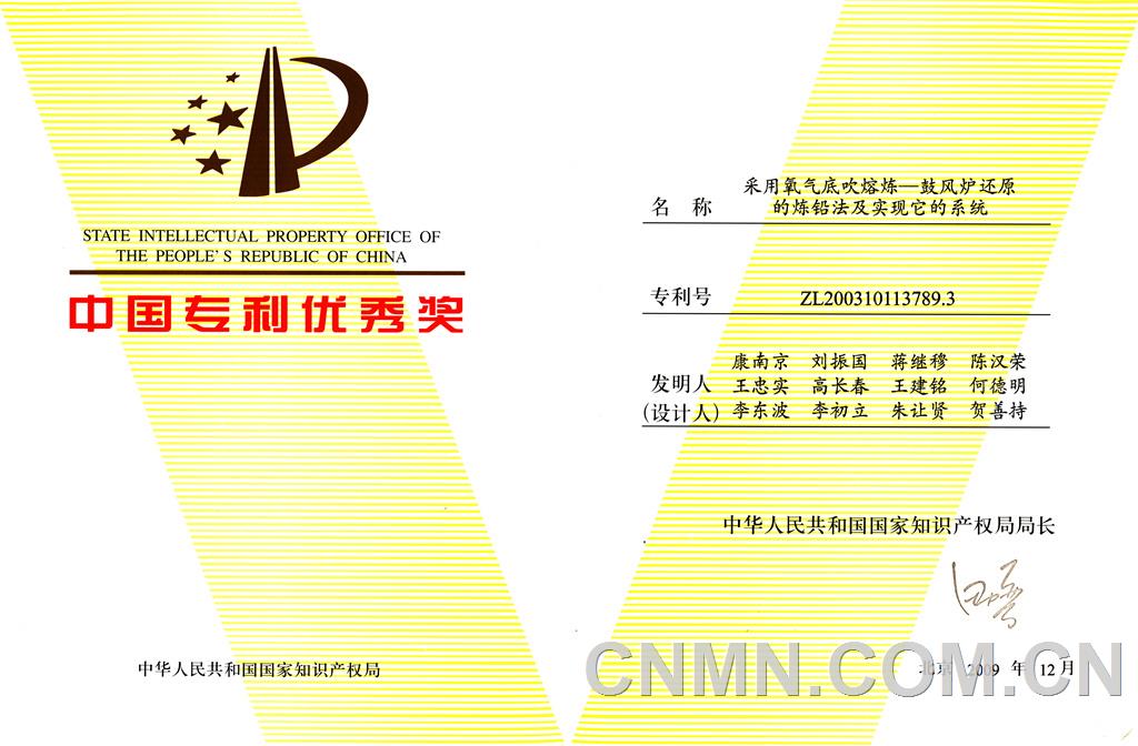 中國專利優秀獎