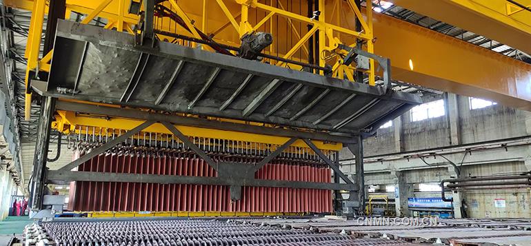 五鑫銅業電解廠出裝作業