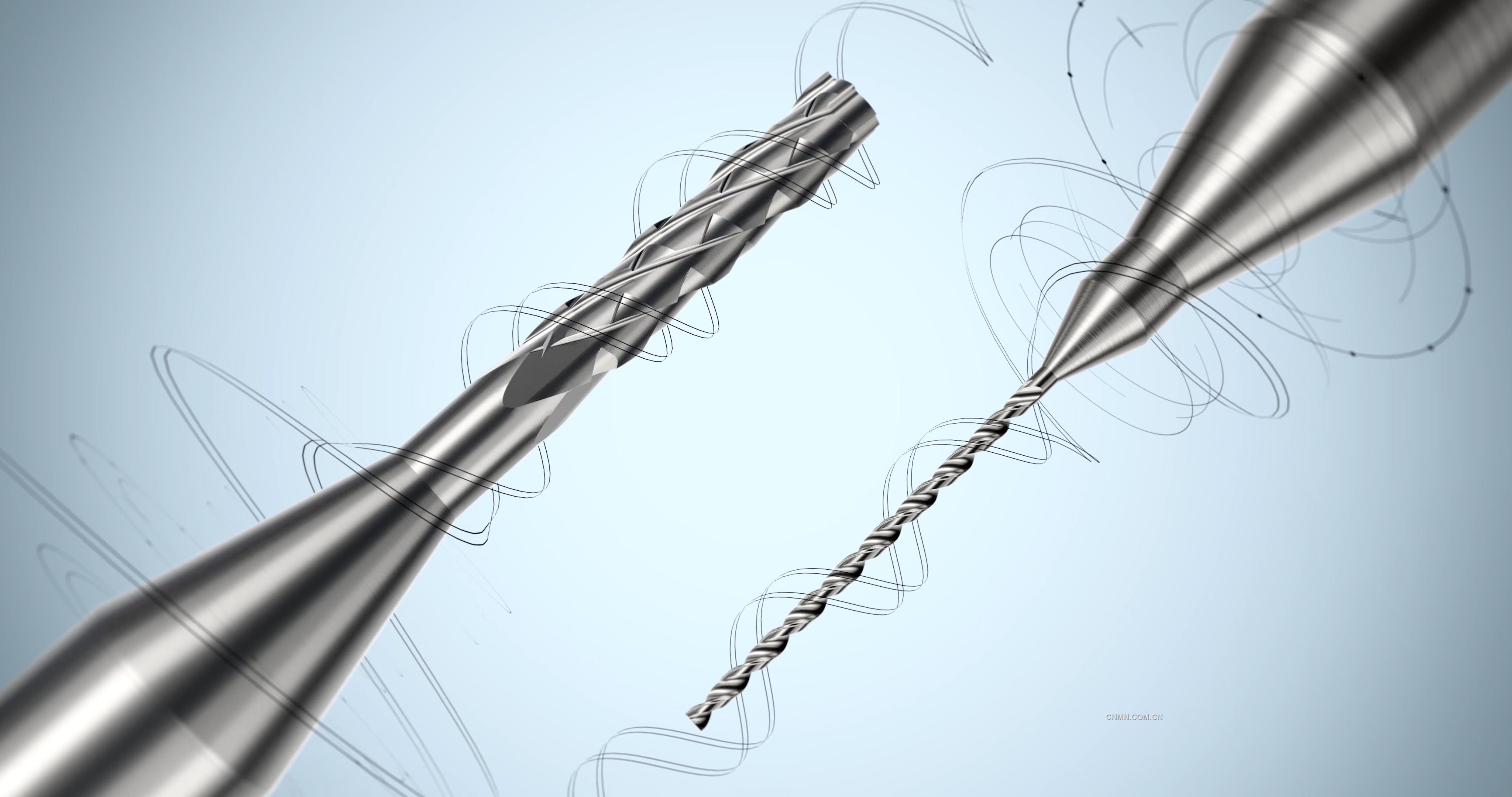 中鎢高新所屬金洲公司研制極小徑鉆頭、銑刀。 金洲公司供圖